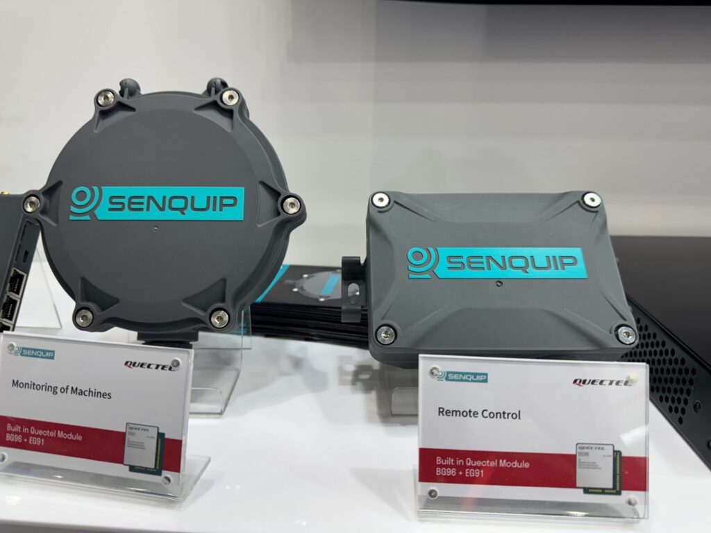 Senquip ORB and QUAD on the Quectel stand at Electronex 2025 in melbourne