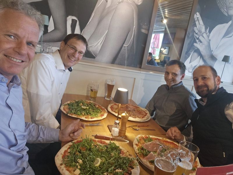 Norman, CEO of Senquip, and the team from b-plus.